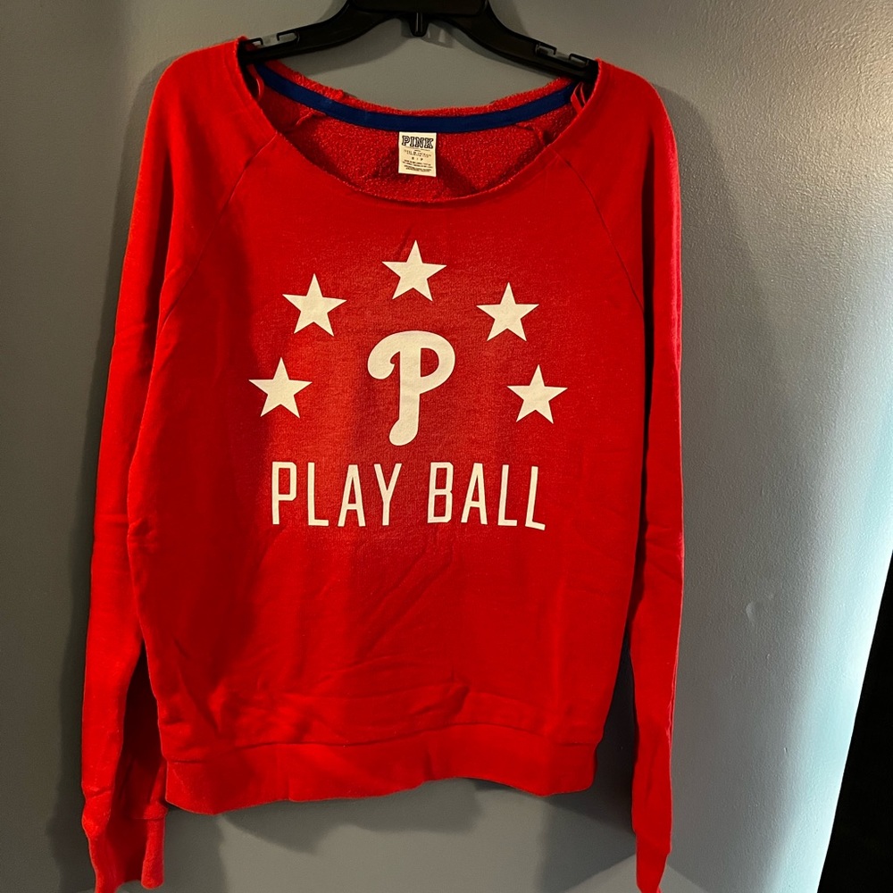 PINK Phillies crew neck size Small